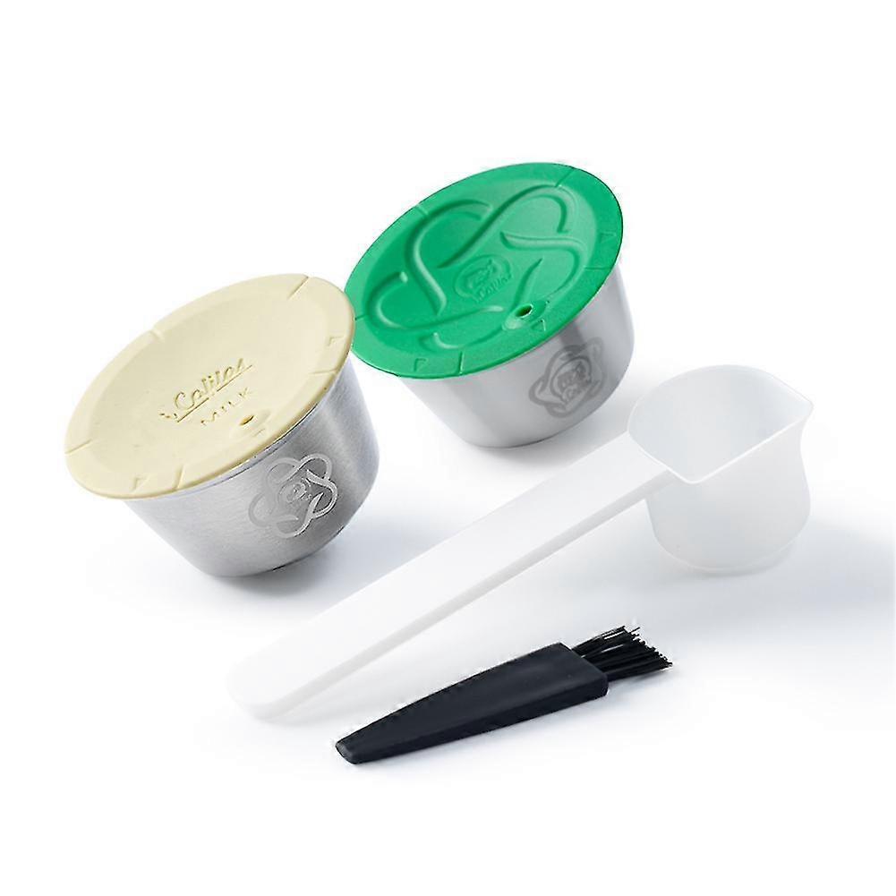 4pcs Reusable Coffee & Milk Foam Capsules For Nescafe Dolce Gusto Refillable Coffee Filter Latte Ma