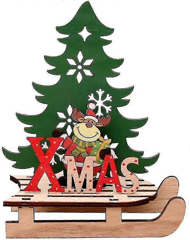 3d Chirstmas Xmas Snowman Deer Santa Claus Sled Puzzle Diy Ornament
