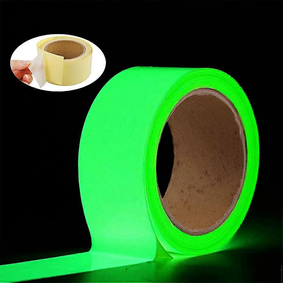 1pcs Glow in The Dark Tape, Self Adhesive Luminous Tape, Fluorescent Tape 5m x 5cm Glow in The Dark Tape for Safety Sign Home Decoration