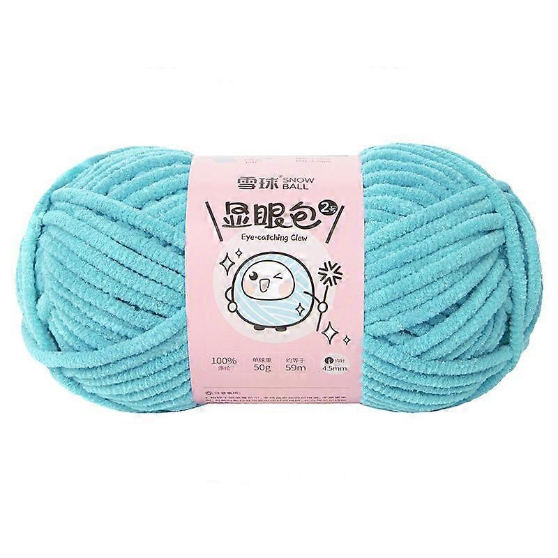 50g/Roll Crocheting Handmade DIY Sweater Scarf Warm Polyester Yarn Soft Knitting Yarn Shiny Thread