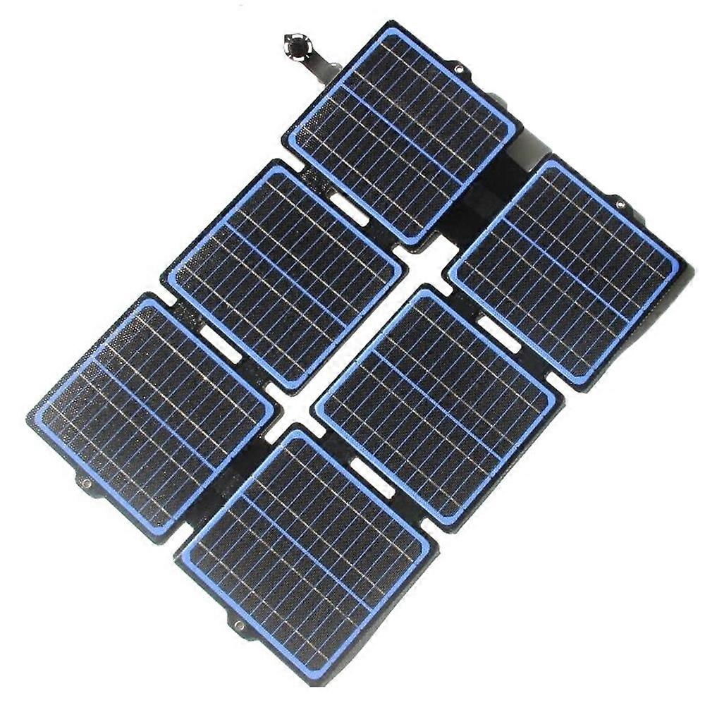 Portable 30W 5V 12V ETFE Solar Panel Foldable Mobile Phone Charger - Blue