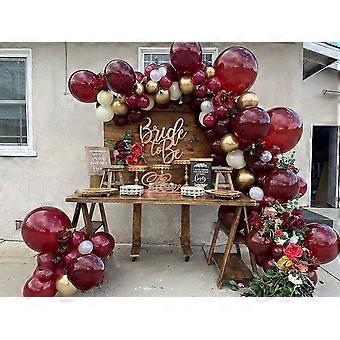 Kit D'arche De Guirlande De Ballons Rose - 137 Ballons Roses Et Jaunes