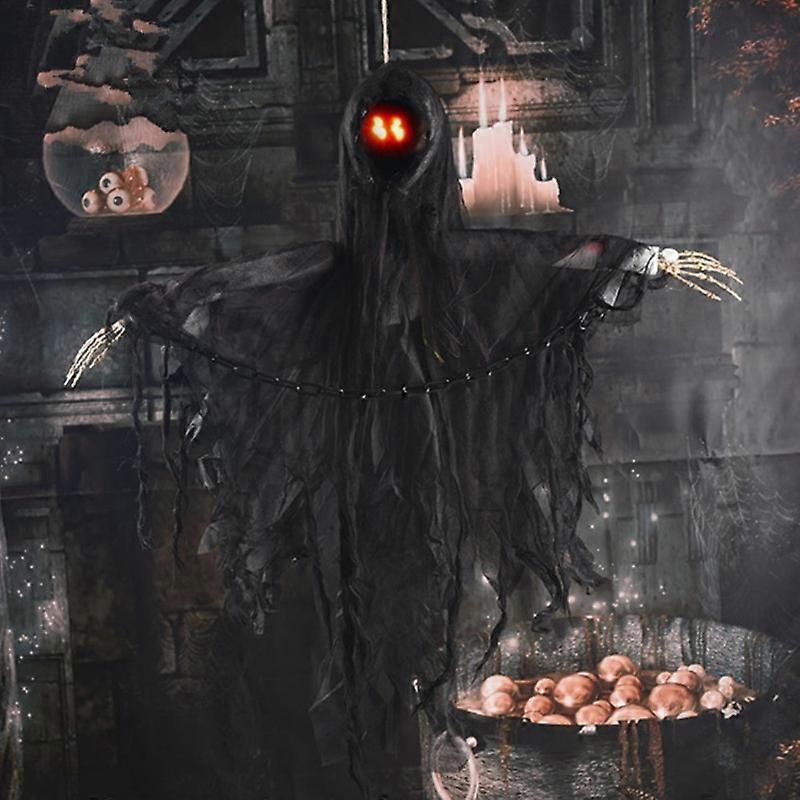 thumbnail image 2 of 5ft 6 Faceless Ghoul Halloween Prop – Animated, Sound Activated, Scary Decor 2 of 5
