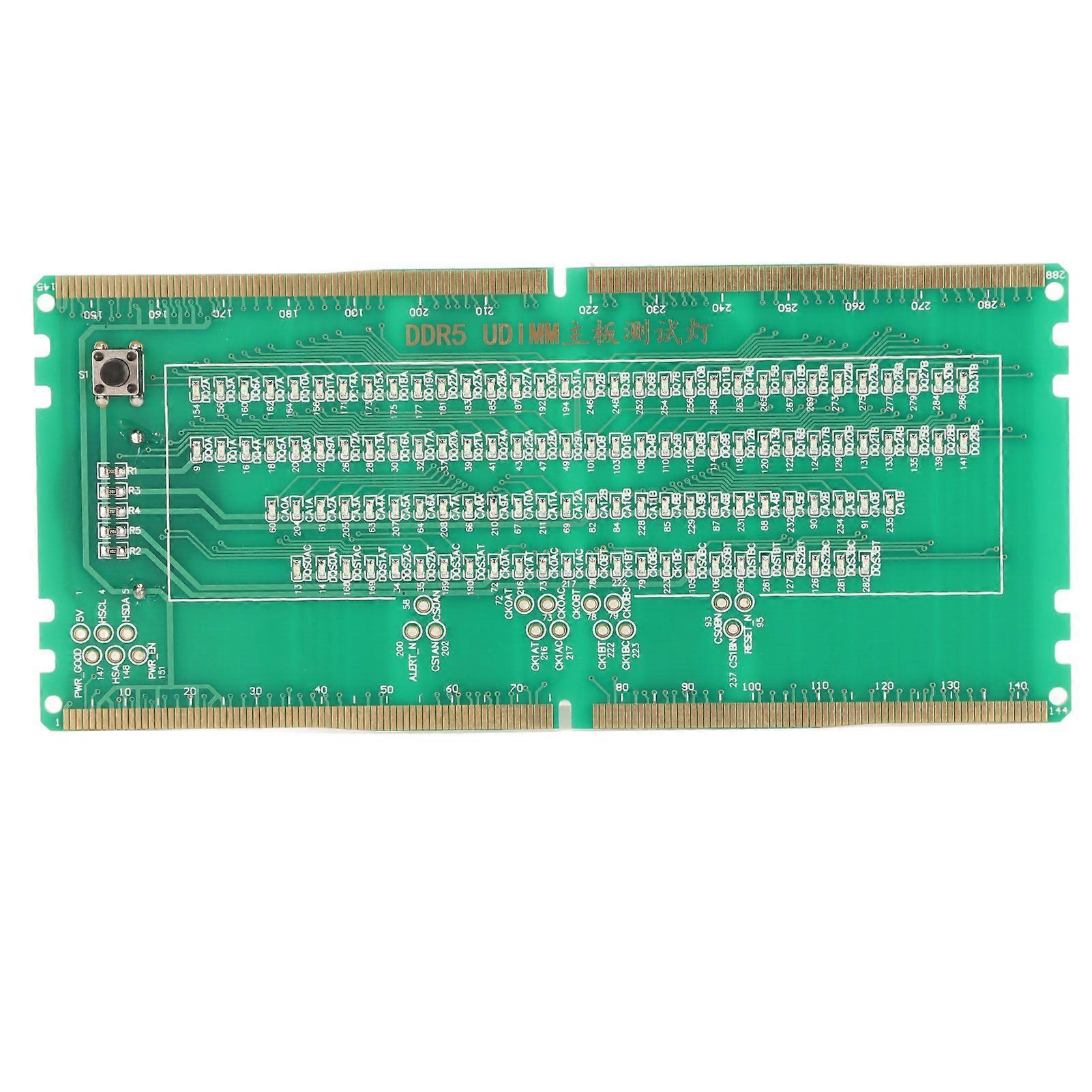 DDR5 Memory Tester Desktop DDR5 Memory Tester Mainboard Maintenance Test Card with Light Emitting Diodes