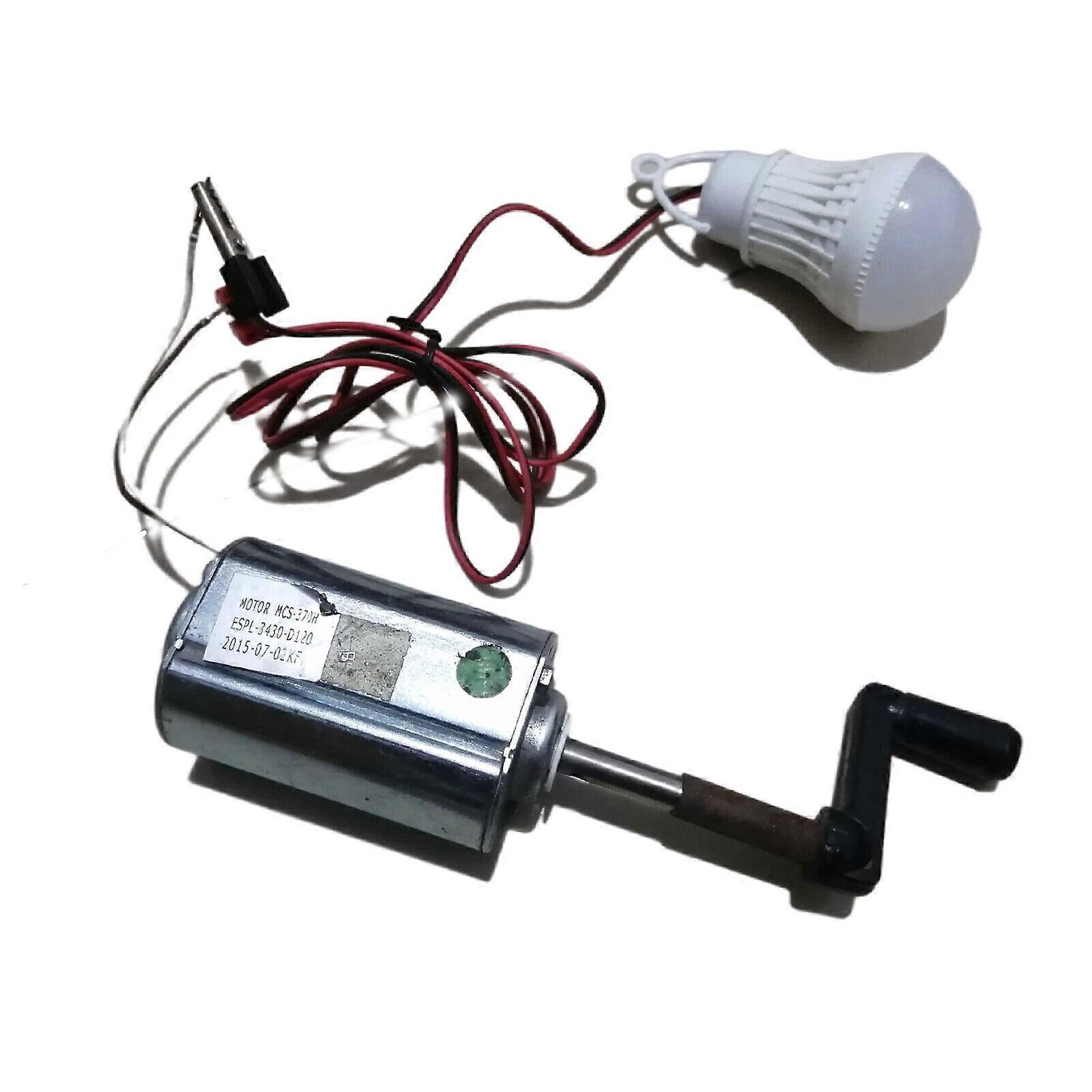 DC hand-crank generator 12V 24V dual voltage wind turbine generator set outdoor emergency power bank travel portable flashlight dual-purpose generator