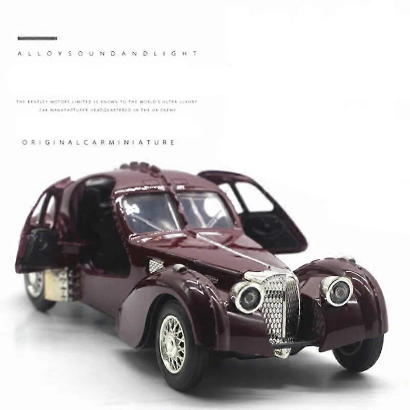 01:28 Bugatti TIP 57SC Aliaj auto clasic model auto turnate sub presiune jucărie metalică vehicule retro Model auto Simulare Colectia Copii cadou