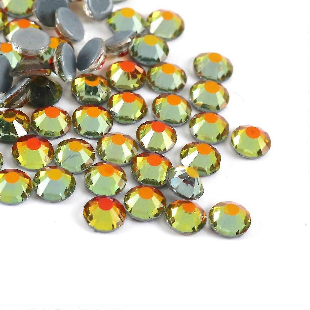 Hotfix Rhinestones Bulk for Crafts Clothes DIY Decoration, Red Fire (2-6mm) 288pcs/1440pcs Flat Back Crystal Round Gems