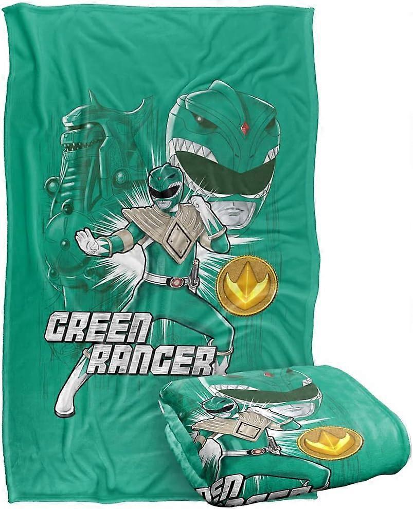 Power Rangers Couverture Ultra Douce Vert Ranger Silky Touch