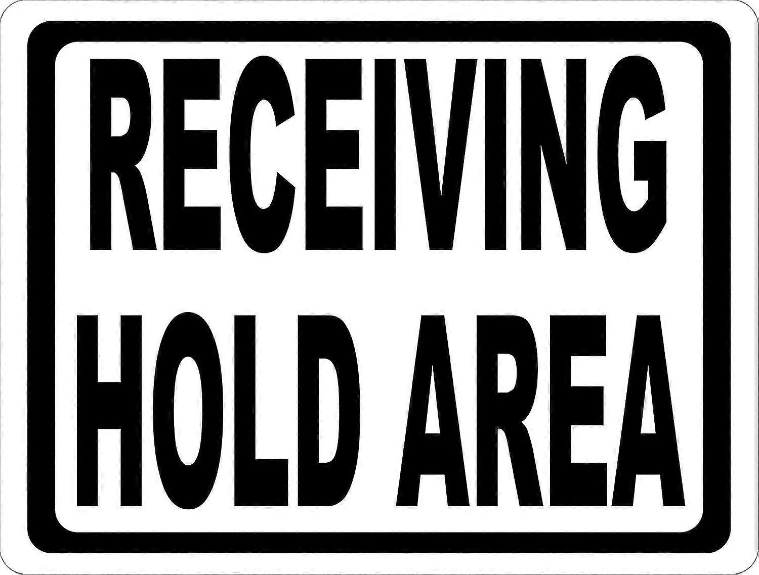 Sinal da Área de Espera de Recebimento. 8x12 polegadas OU 12x16 polegadas Metal Warehouse Shipping & Recebimento Loading Bay. 
