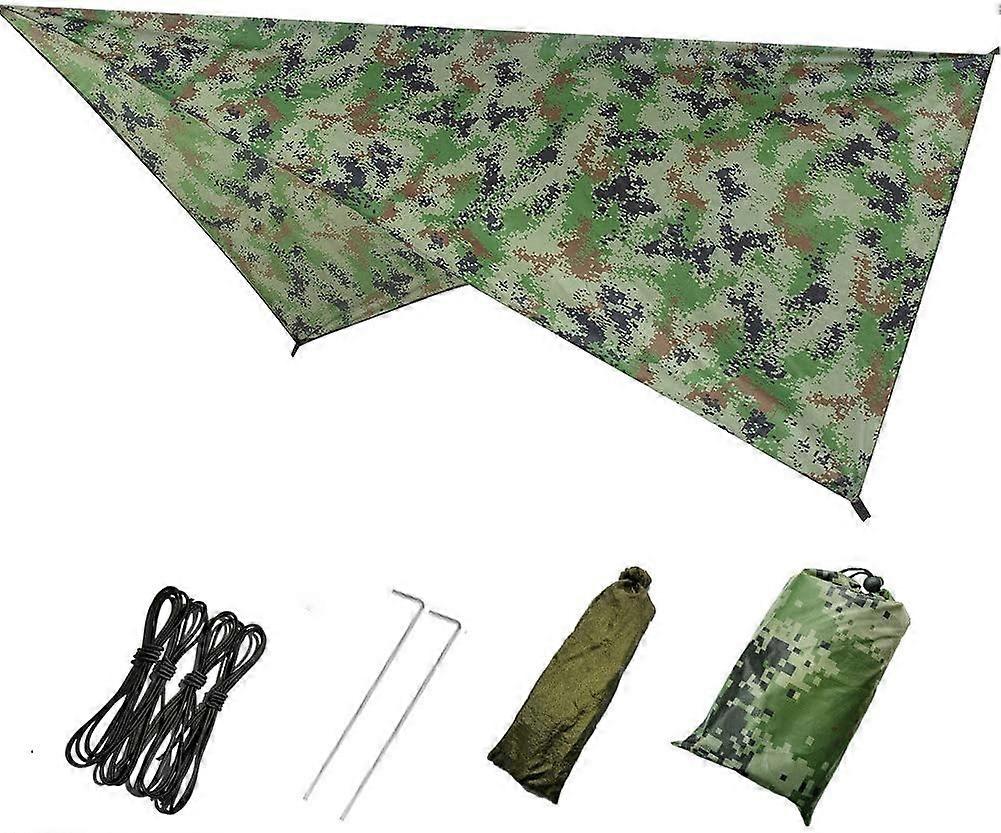 Tarp Ultralight Camping Tarp Rainproof Groundsheet Sunshade Cover Beach Shelter Waterproof Canopy for Tent Hammock Hiking Picnic230*210cmcamouflage