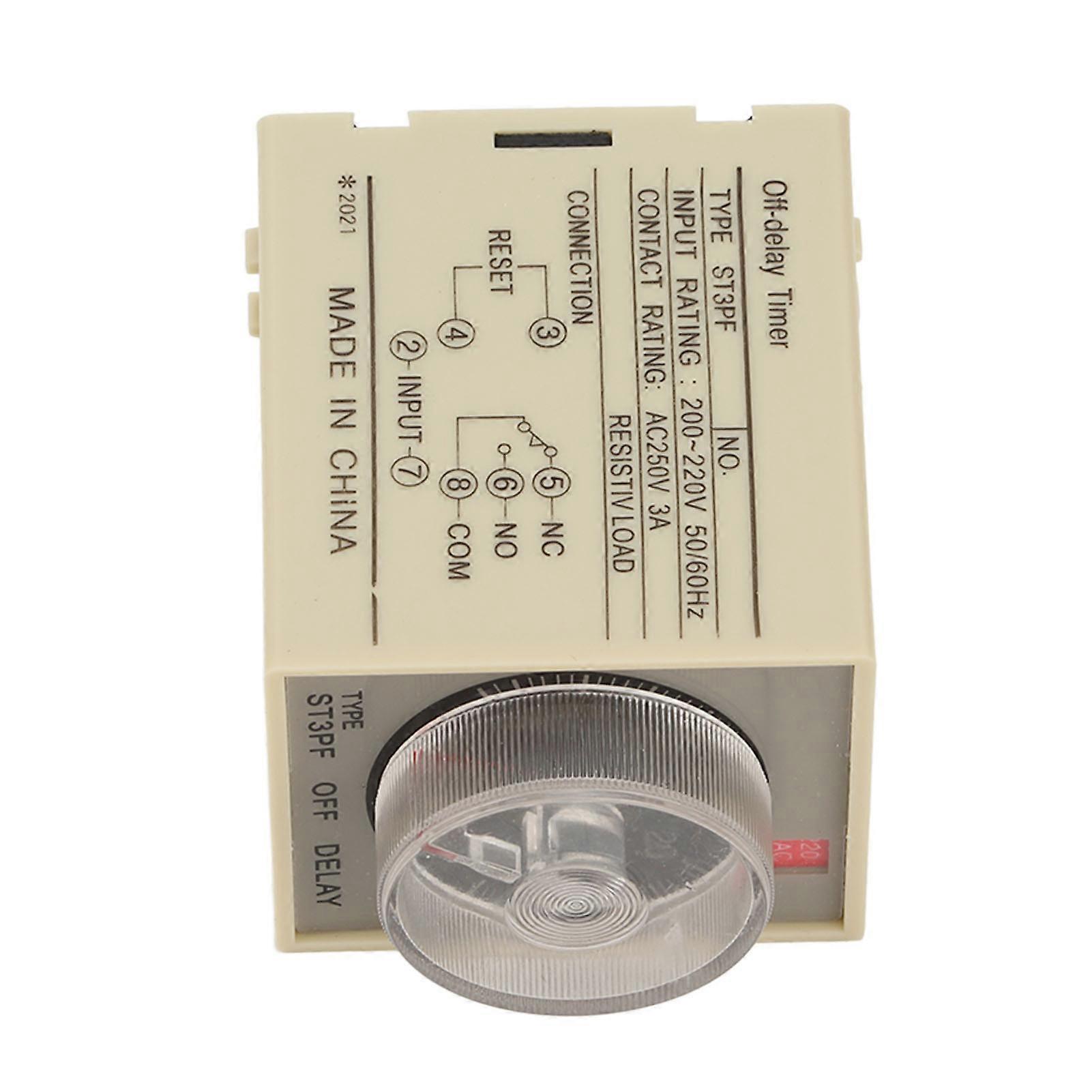 Adjustable Timing Power Off Timer Delay AC 200-220V ST3PF - 30S