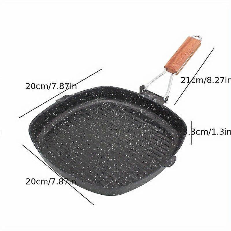 1pc Foldable Iron Steak Skillet, Steak Frying Pan