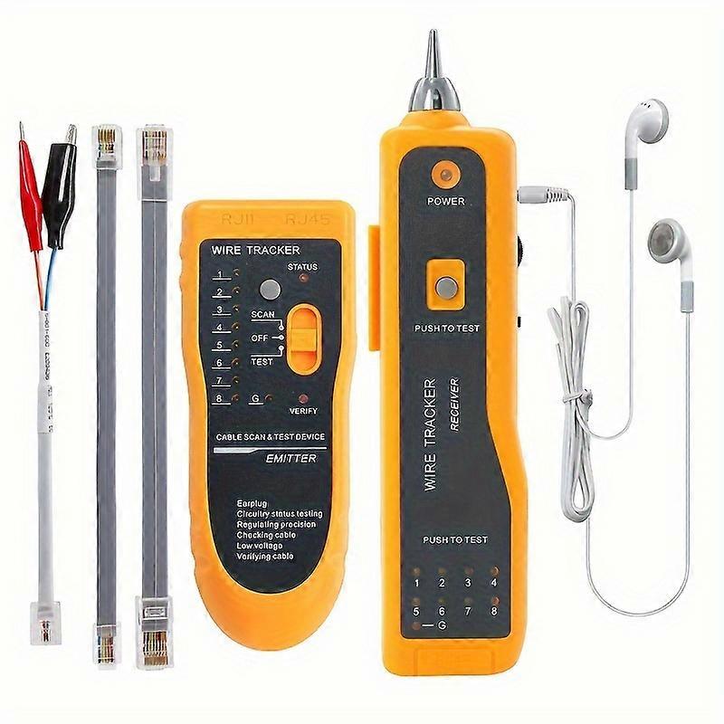 Advanced Cable Tester Tool - Cat5/Cat6 Compatible, RJ11/RJ45 Tracker, Wire Toner & LAN Ethernet Detector - The Ultimate Line Finder for Efficient Netw