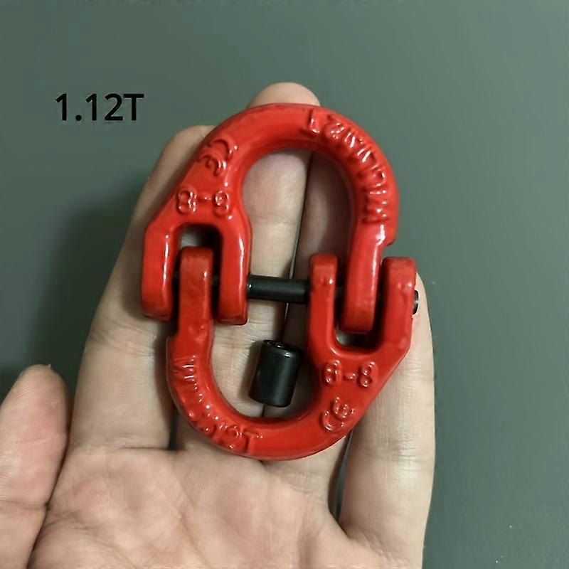 2pcs Lifting Connection Buckle Hook Tool Machinist Tools Heavy Duty Chain Hitch Tow Hook Safety Chain Attachment Hammer Lock Chain Connector Steel Red