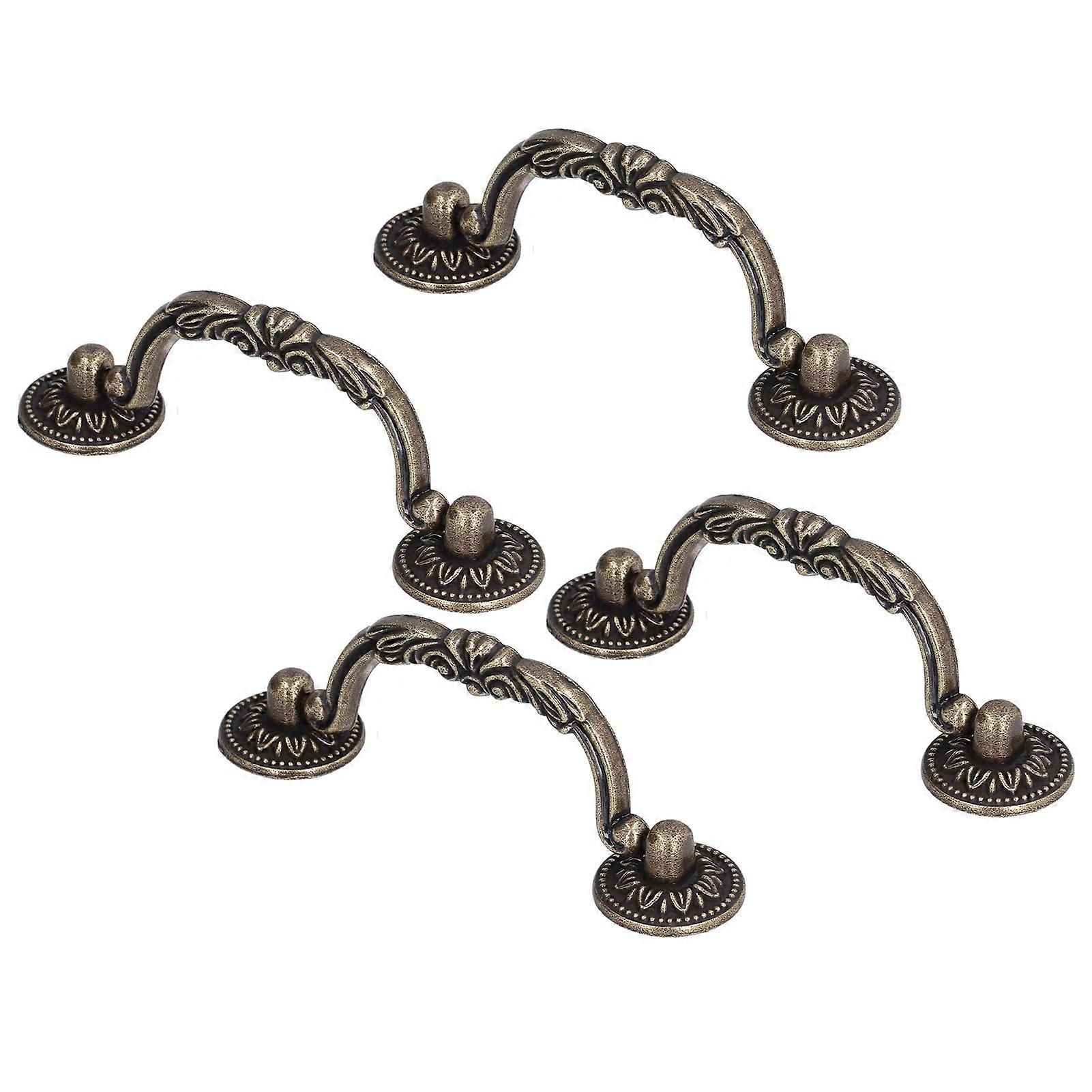 Bronze Sliding Door Handle Set with Screws - Modern Antique Cabinet Handle for Wardrobe and Shoe Cabinet
