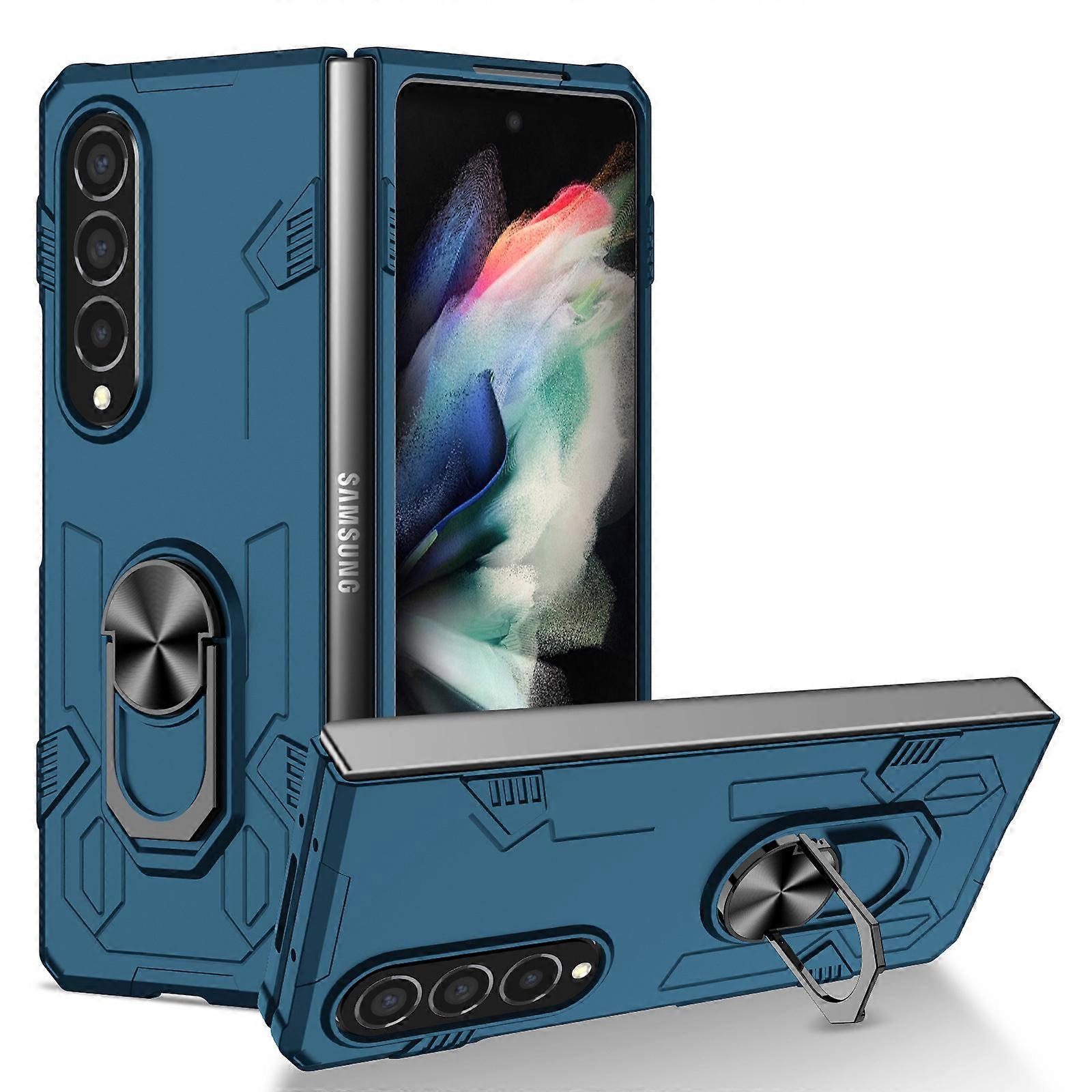 Case for Samsung Z Fold 5 with Ring, 360Rotate Ring Magnetic Kickstand Protective Cover Case for Samsung Galaxy Z Fold 5