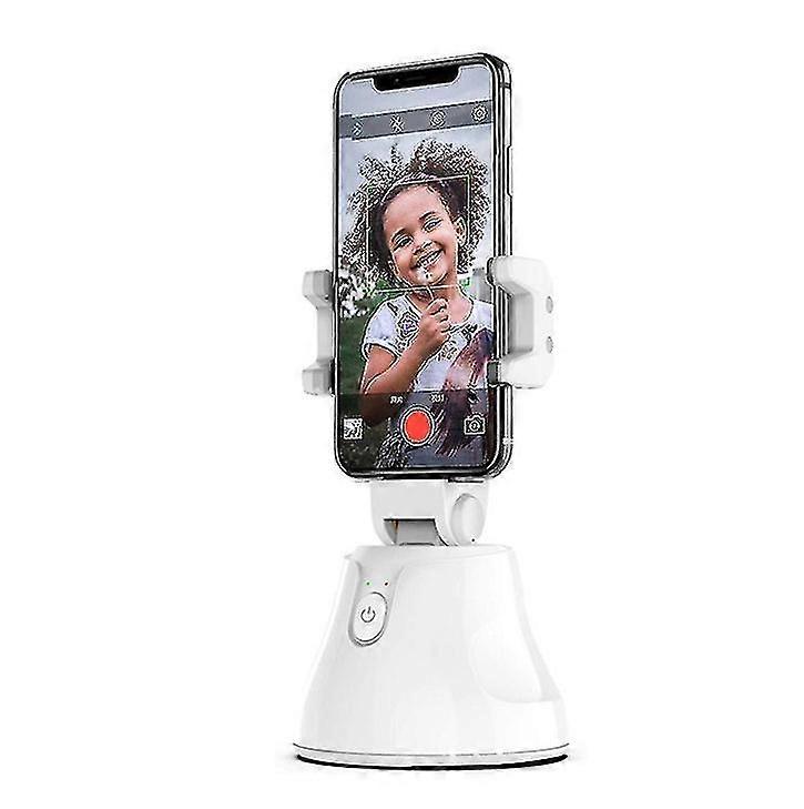 white Portable all-in-one auto smart shooting selfie stick,360 smart follow-up