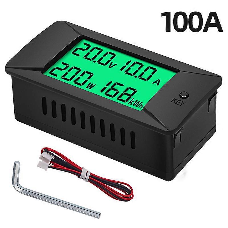 DC 0-300V 50A/100A/200A/300A Digital Meter Voltmeter Ammeter LCD 4 in 1 DC Voltage Current Power Energy Detector Built-in Shunt