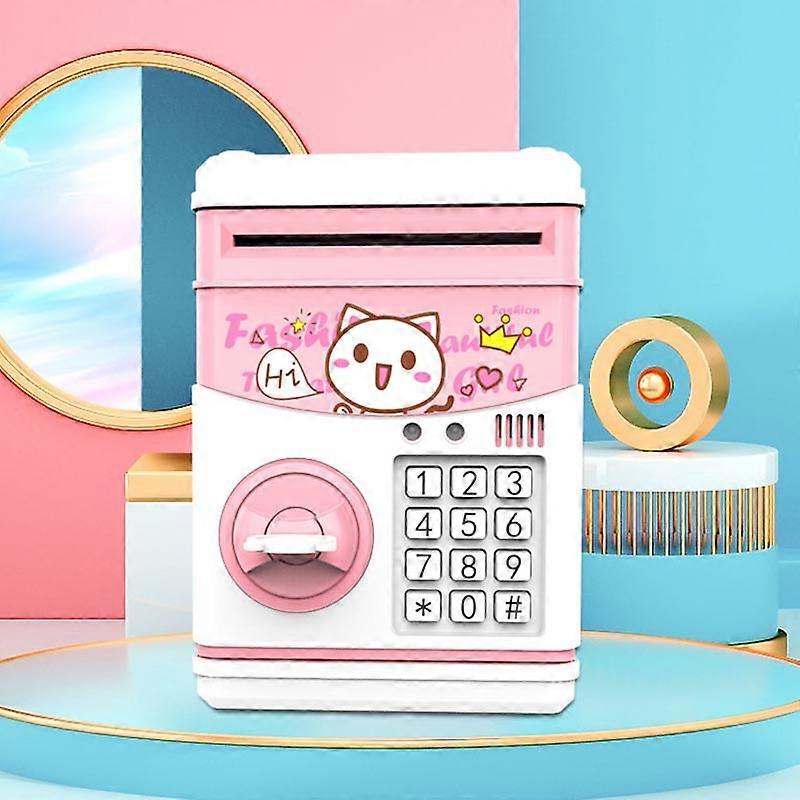 Cofre de cofrinho eletrônico Meninos Menina Senha Caixas de dinheiro Crianças Moedas digitais Dinheiro Poupança Cofre Depósito Caixas eletrônicos Presentes