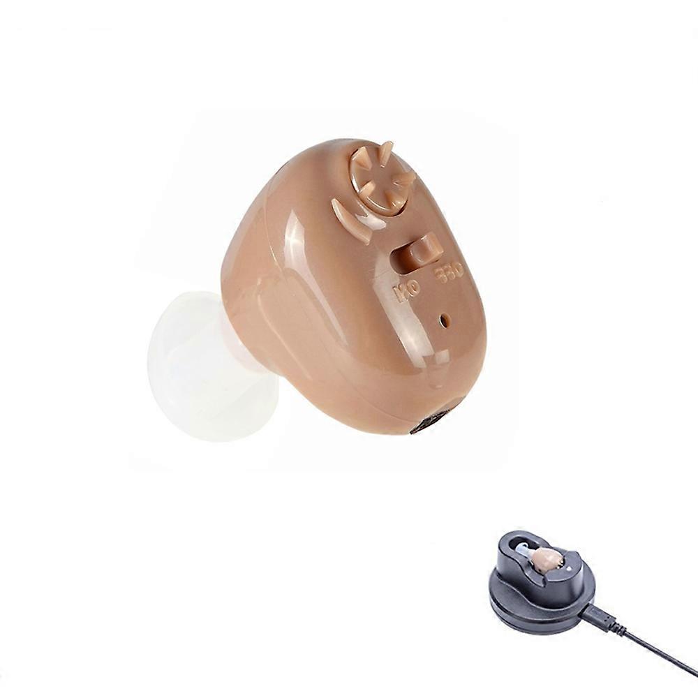 Mini Rechargeable Inner Ear Type Hearing Device Sound Amplifier with Recharging Base