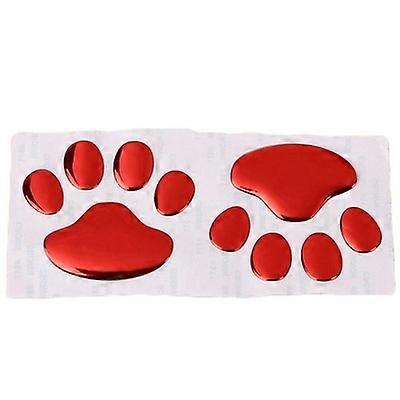 2PCS Car Sticker Cool Design Paw 3D Animal Dog Cat Bear Foot Prints Footprint Decal Car Stickers Silver Gold Auto Accessories