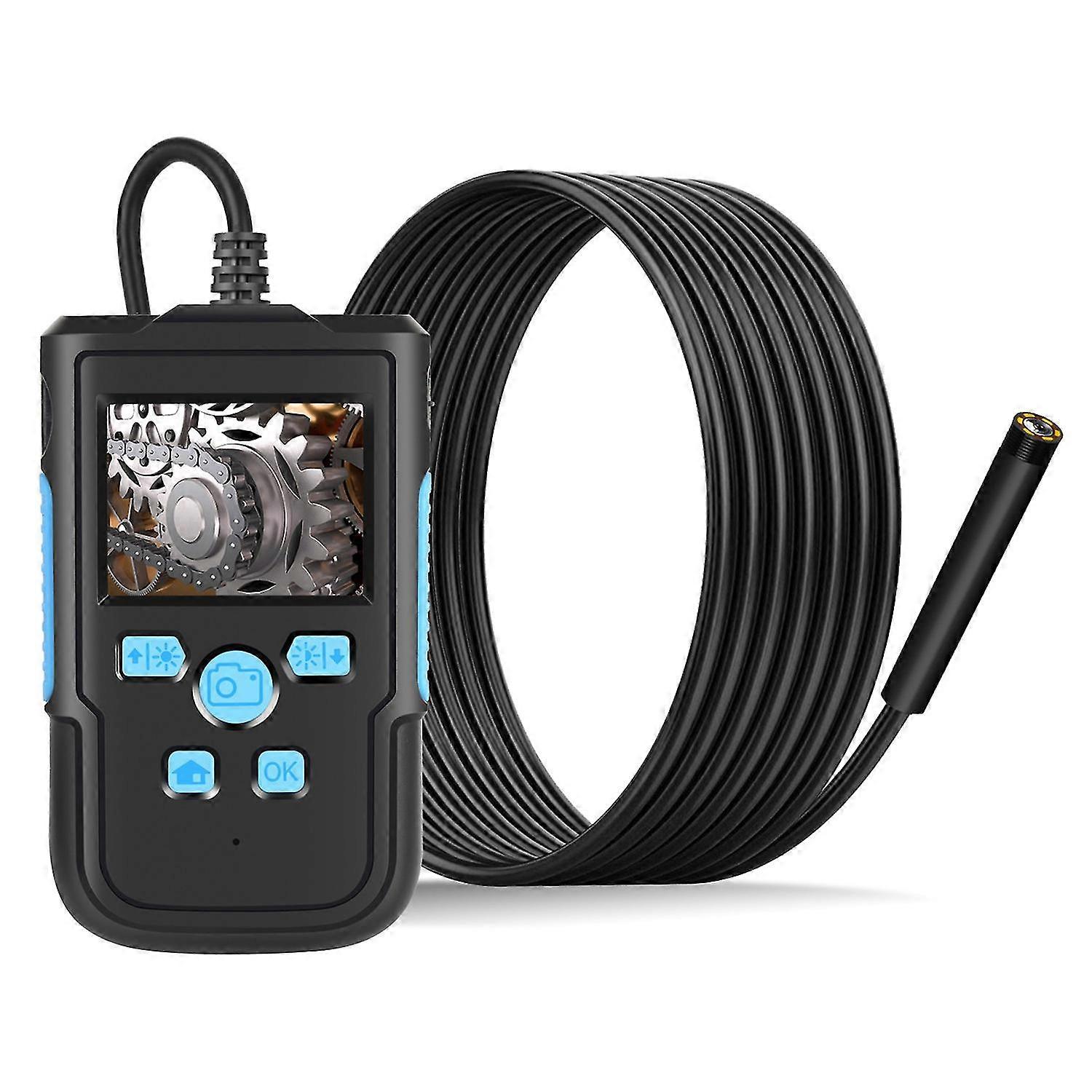 P60b 5m Hard Wire 8-led Hd Inspection 5.5mm Lens Camera 2.4; Screen Display Industrial Endoscope