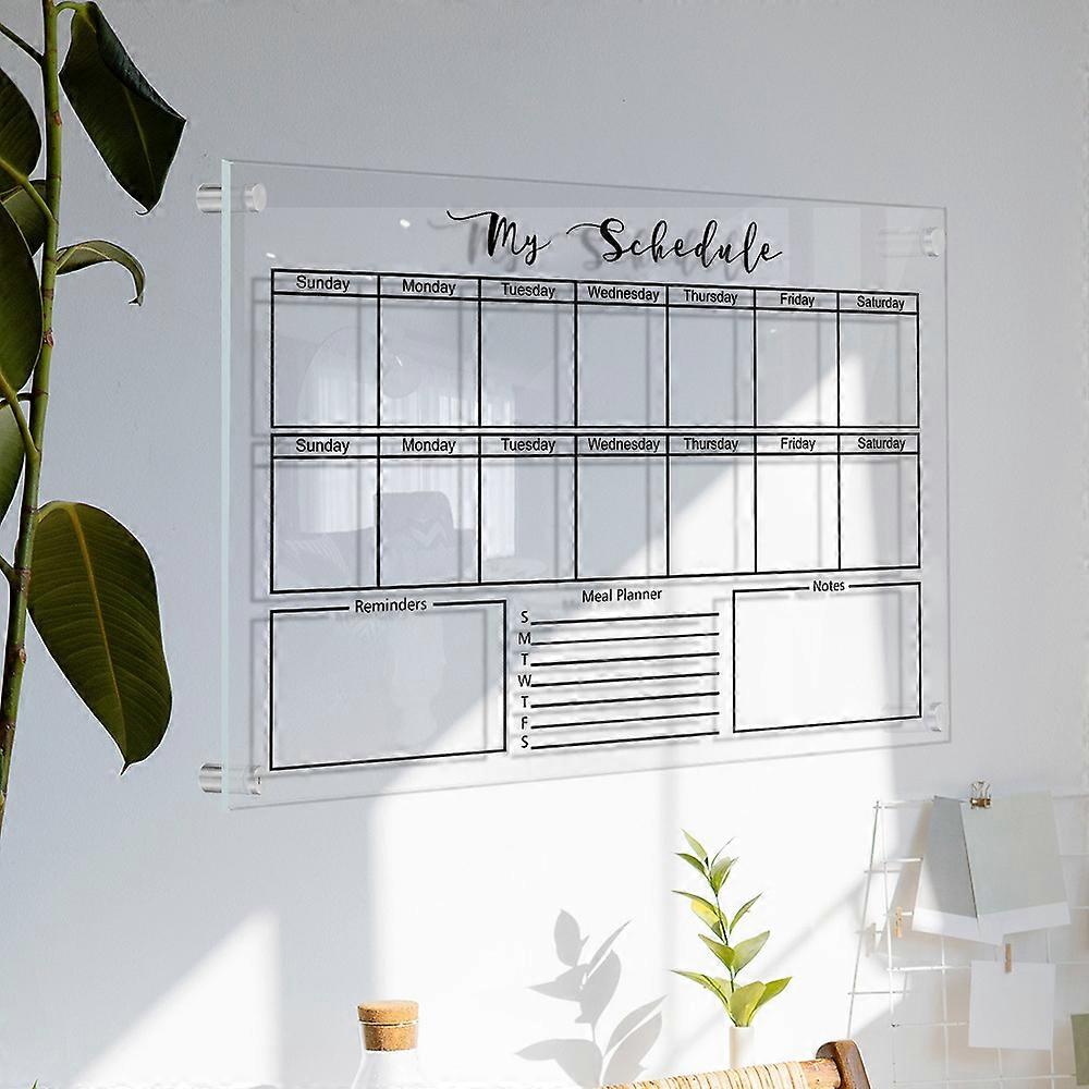 Dww Hanging Notepad for Weekly Planner (Large) with Pen, Erasable and Transparent Acrylic Writing Board, Memo Tips