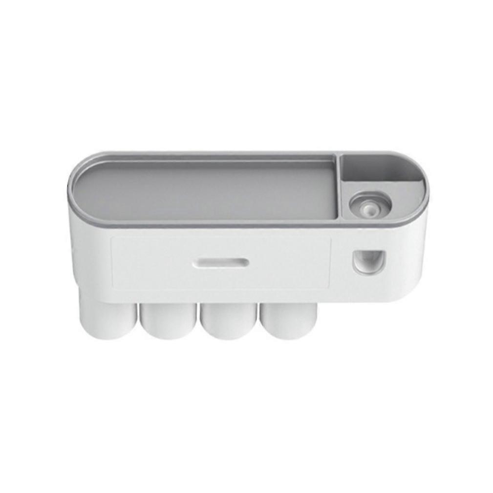 Toothbrush Holder Automatic Toothpaste Squeezer Wall Mounted Storage Rack X4YD