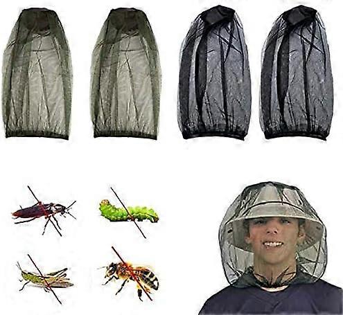 4 Pcs Mosquito Head Net Mesh Mosquito Head Net Covers Mesh Mask for Beekeeping Beekeeper Outdoor Enthusiasts to Against Mosquitoes
