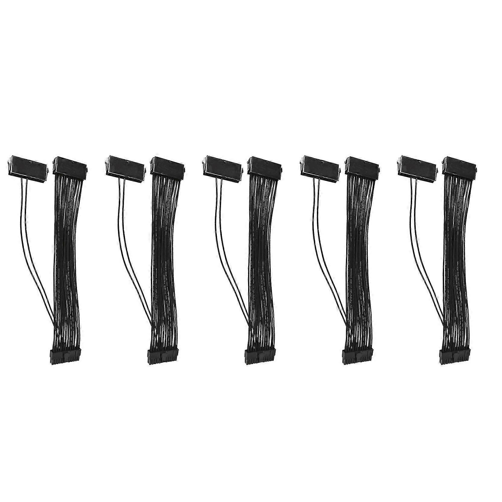 5pcs Dual Psu Cable de extensión de alimentación para la placa base Atx, 32cm