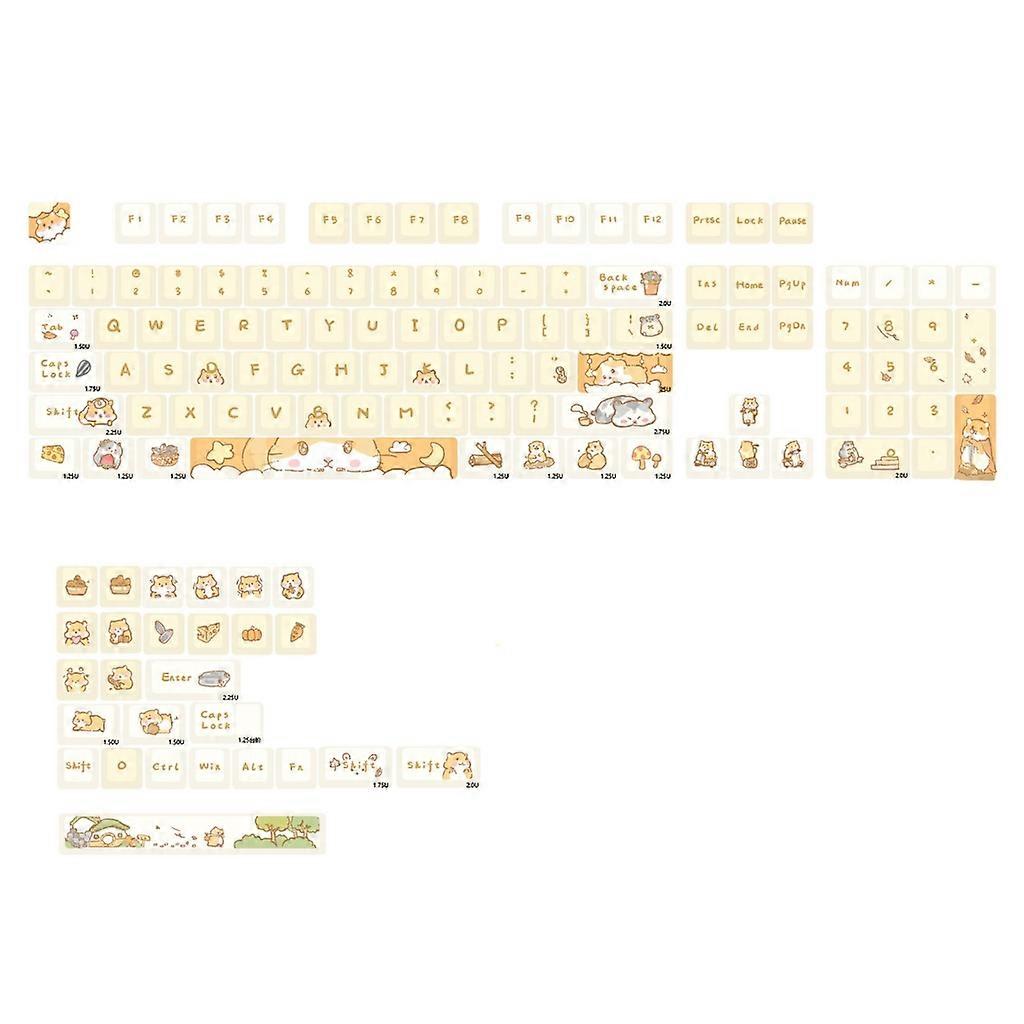 131 Keys Keycaps XDA Profile Cartoon Keycaps PBT DyeSublimation for Mechanical