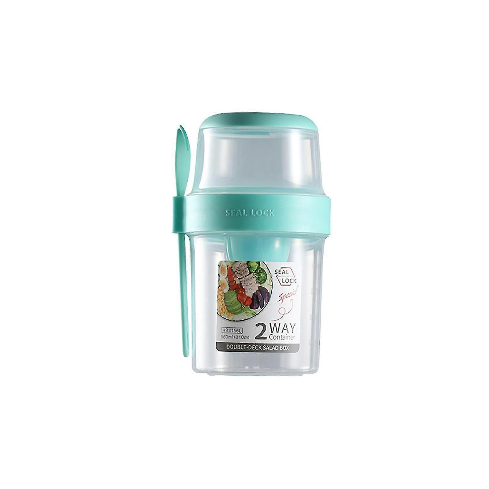 Salad Container For Lunch, Portable Fruit And Vegetable Salad Cups Container With Fork