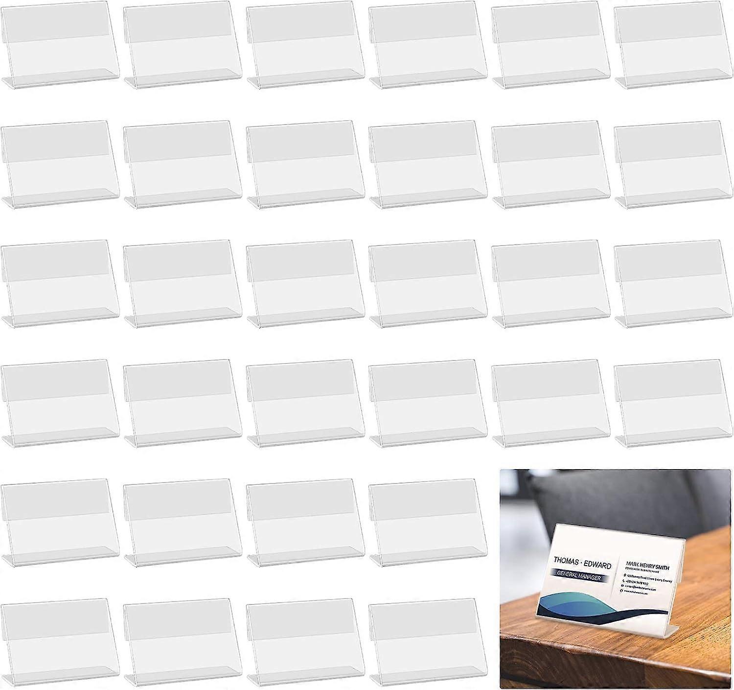 40pcs Mini Acrylic Sign Display Holder, Price Name Card Tag Label Shop Holder, Price Tag Holder uti