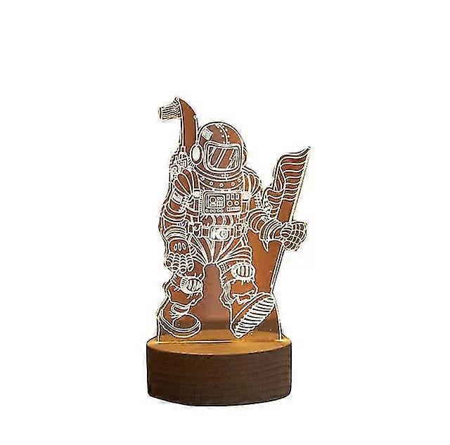 Creative 3d Astronaut Bedside Night Light Decorative Table Touch Lamp Simplicity
