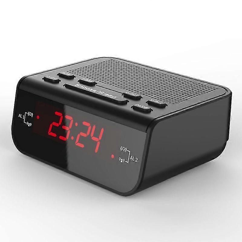 Digital Fm väckarklocka radio med dubbla larm sömn timer led röd tid display
