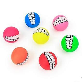 6 Pcs Funny Silicone Pet Dog Cat Toy Ball Chew Toys(random Color)