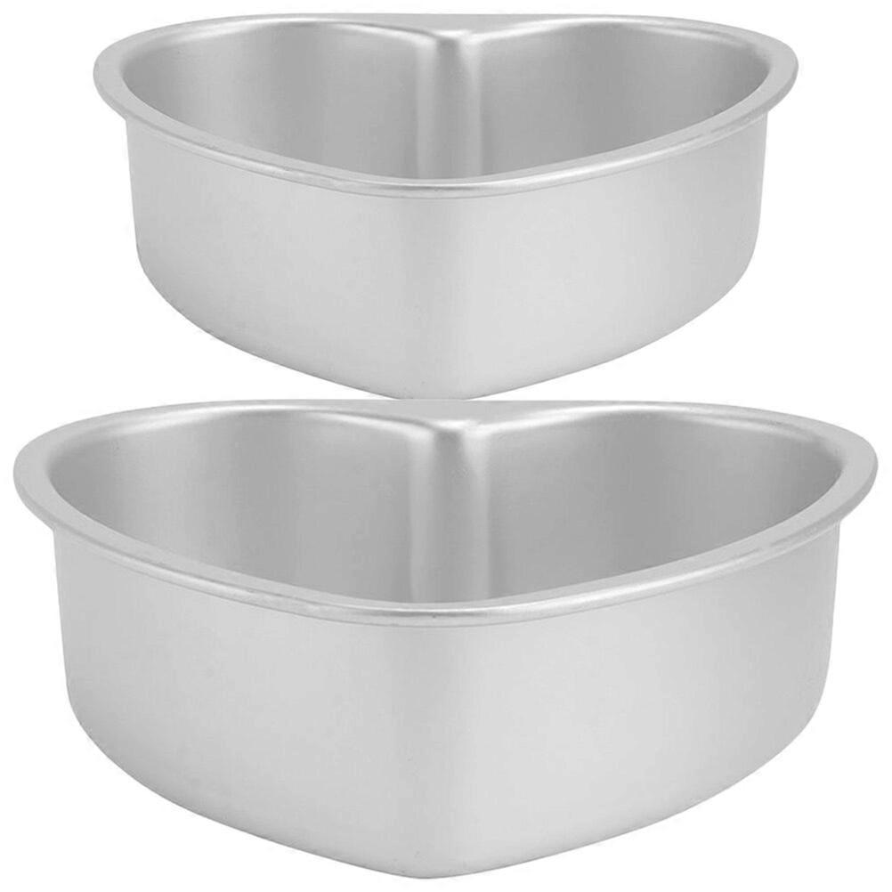 2pcs Cake Pan Multi-function Cake Mold Metal Baking Mold Heart Shape Cake Baking Tin
