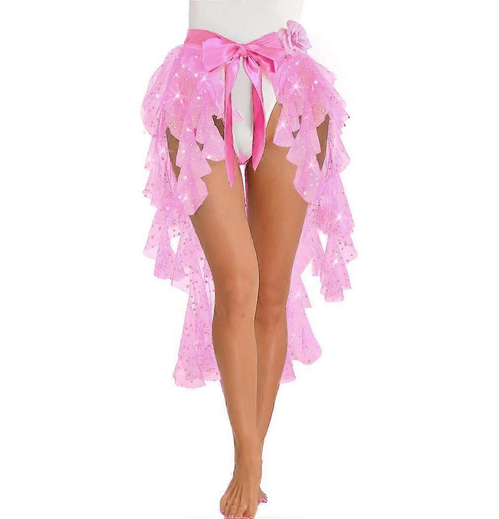Sequins Tie- on Bustle Tutu Layered Tulle Tutu Skirts