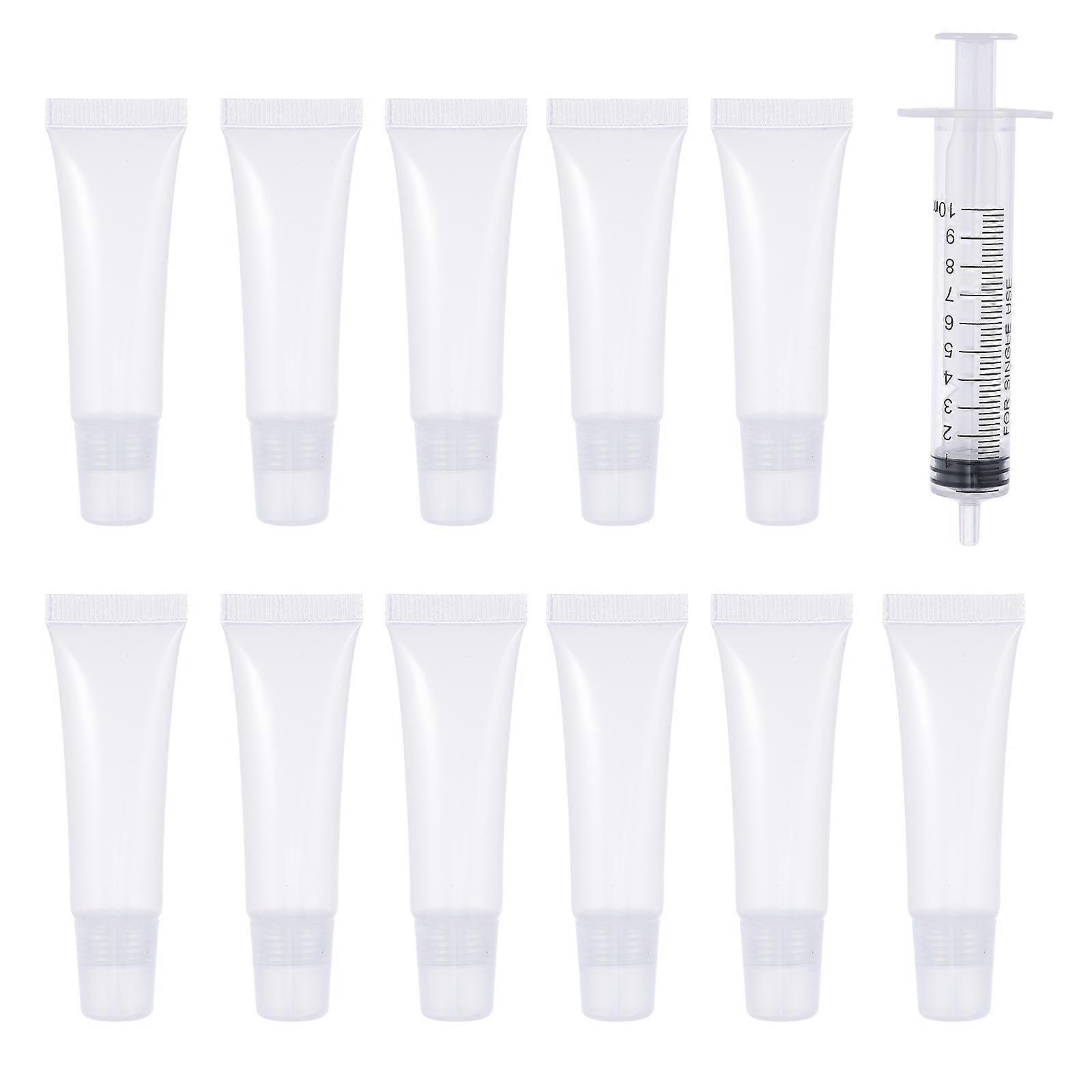 50 Pcs 10 ml Rechargeable Brillant À Lèvres Récipients DIY Vide Squeeze Tubes avec