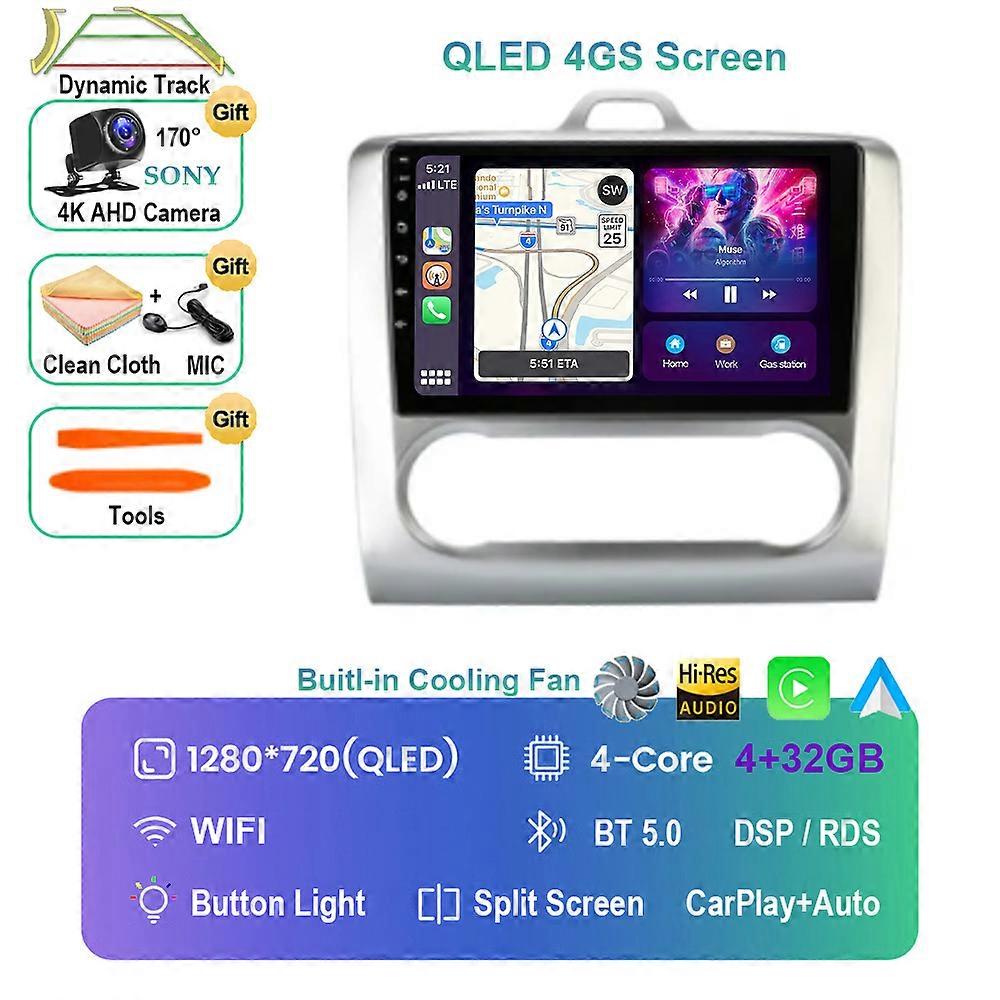 Android 13 Car Radio For Ford Focus 2 3 Mk2 Mk3 2004 2005 - 2011 Multimedia Player Navigation GPS 2Din Carplay Auto Stereo Video