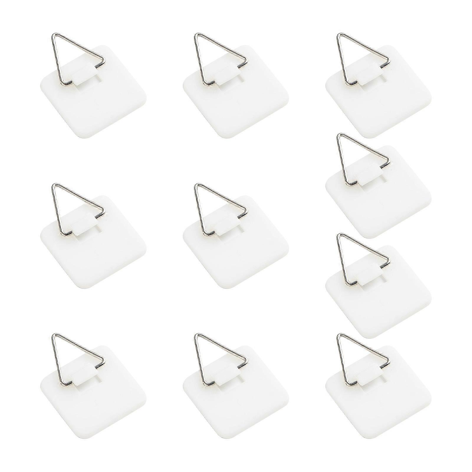 10Pcs Storage Hook Self-Adhesive Picture Hanger Easy Installation Hanging Hooks for Home Decorations Jikaixiang