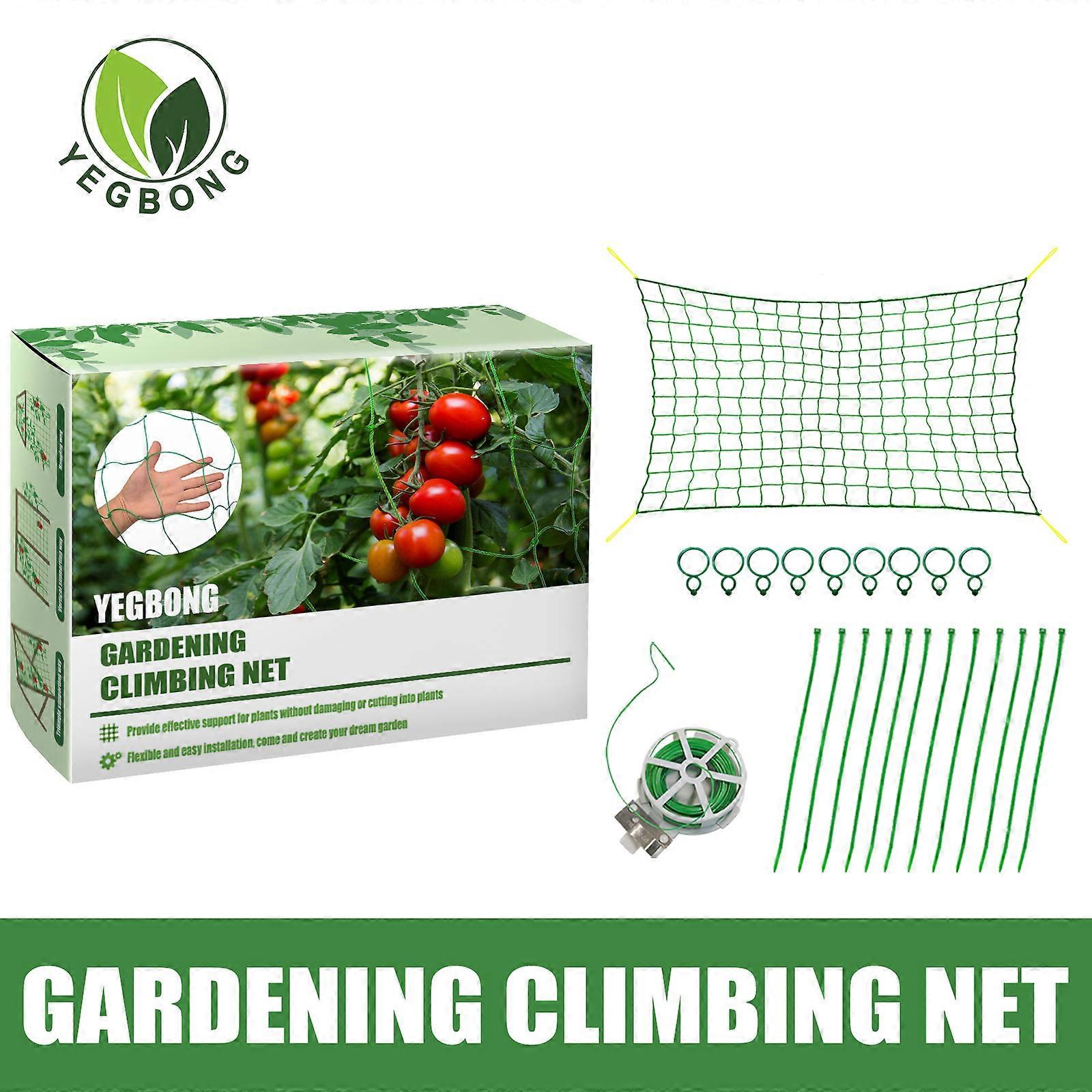 YEGBONG Plant Climbing Net Green Gardening Supporto multiuso Vite Grid Polipropilene Accessori