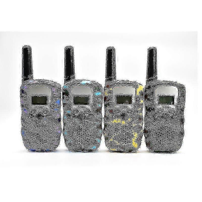 Kids Walkie Talkies 4 Pack, 3 Miles Long Range With Backlit Lcd Flashlights