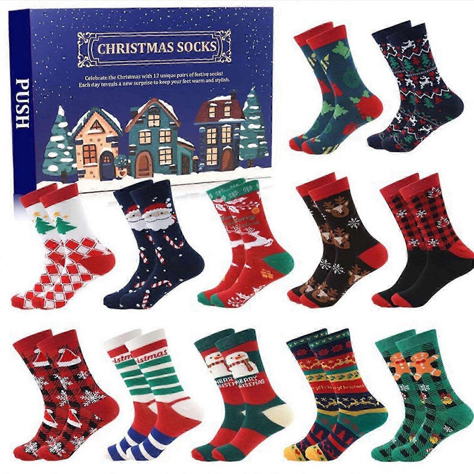 50% Off-12 ημέρες των Χριστουγέννων κάλτσες Advent Calendar για τους άνδρες