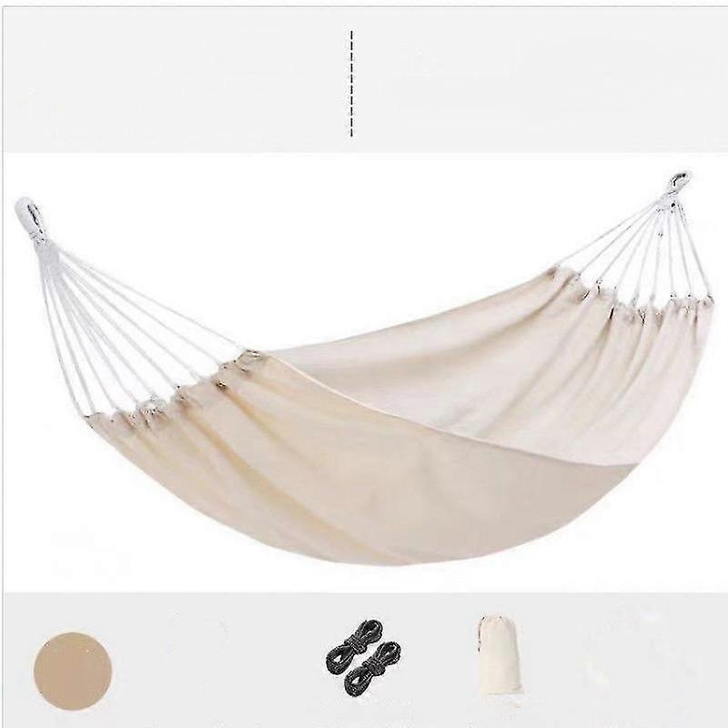 Hammock Large Double Portable Hammock 200x150 With Beige Wooden Bars