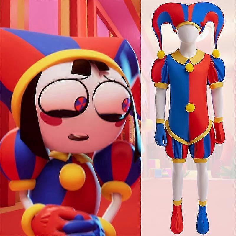 أرقام سحرية سيرك بومني تأثيري زي زي موحد بذلة قبعة الكبار زي الكرتون دور اللعب