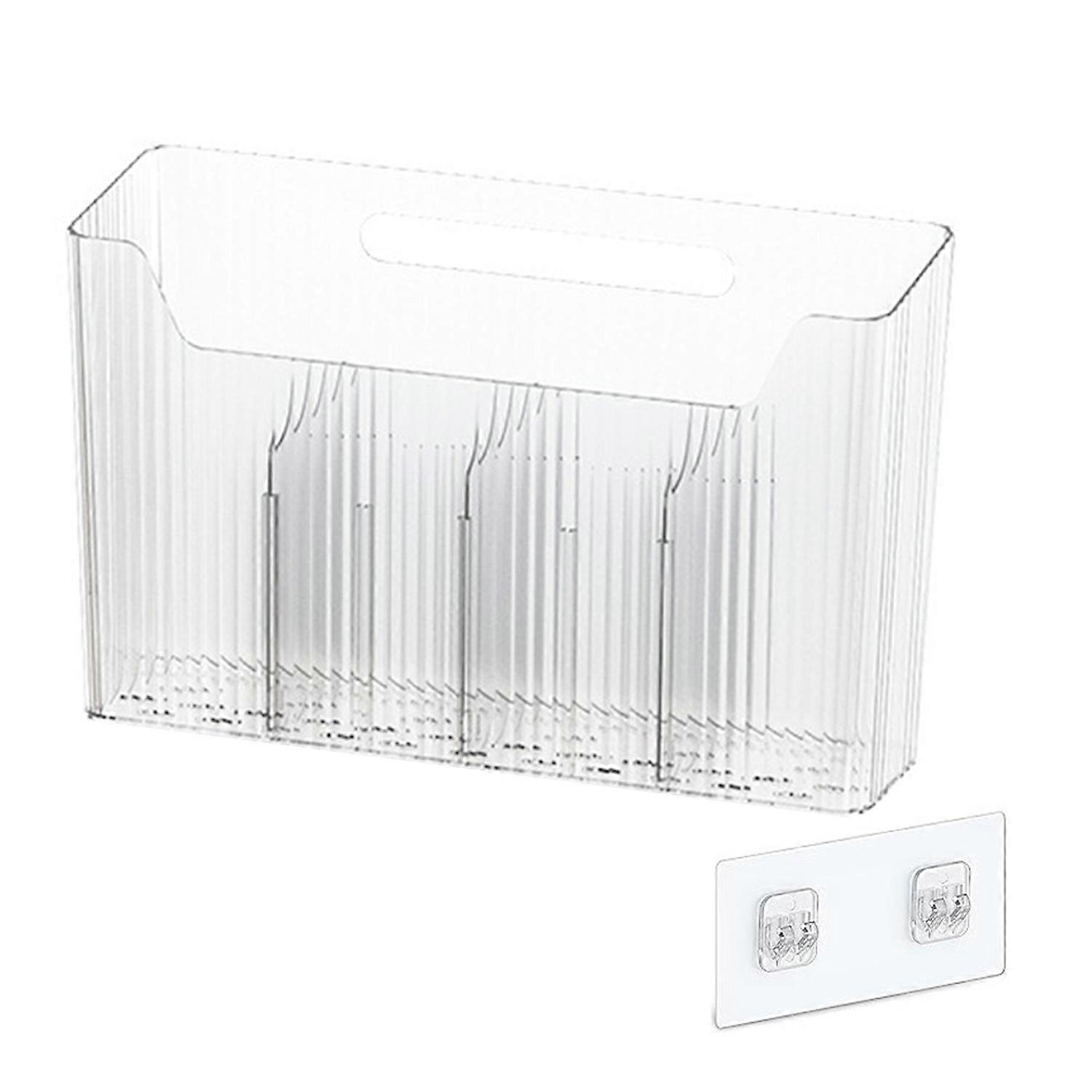 Kitchen Cabinet Door Storage Box 7kg Load Capacity Easy to Install Self-Adhesive Wall Mounted