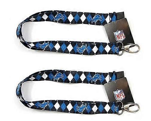 Detroit Lions NFL Argyle Lanyard 2 Pack