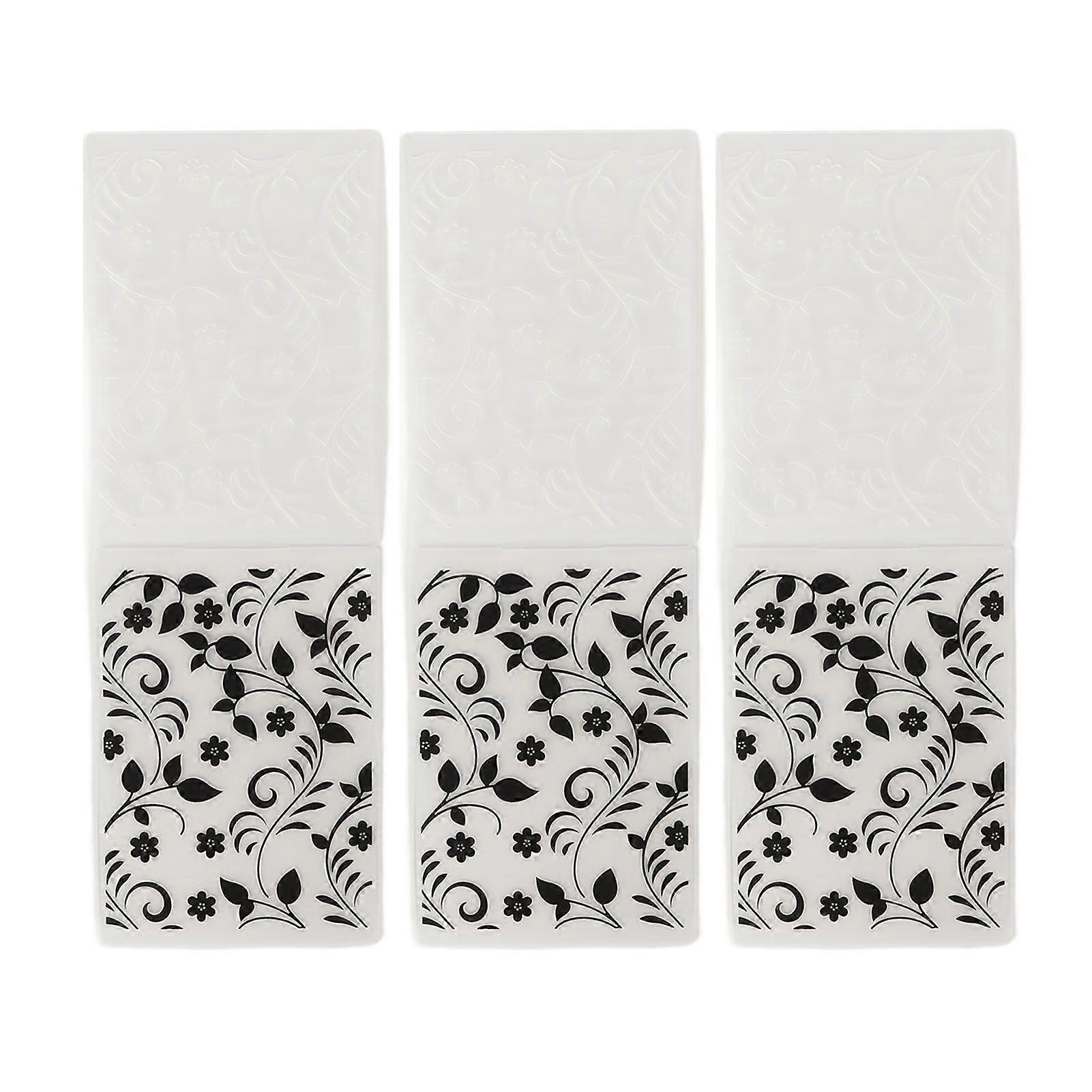 3 Pcs Embossing Folders Multifunctional DIY Plastic Embossing Template Folders for Embossing Machine
