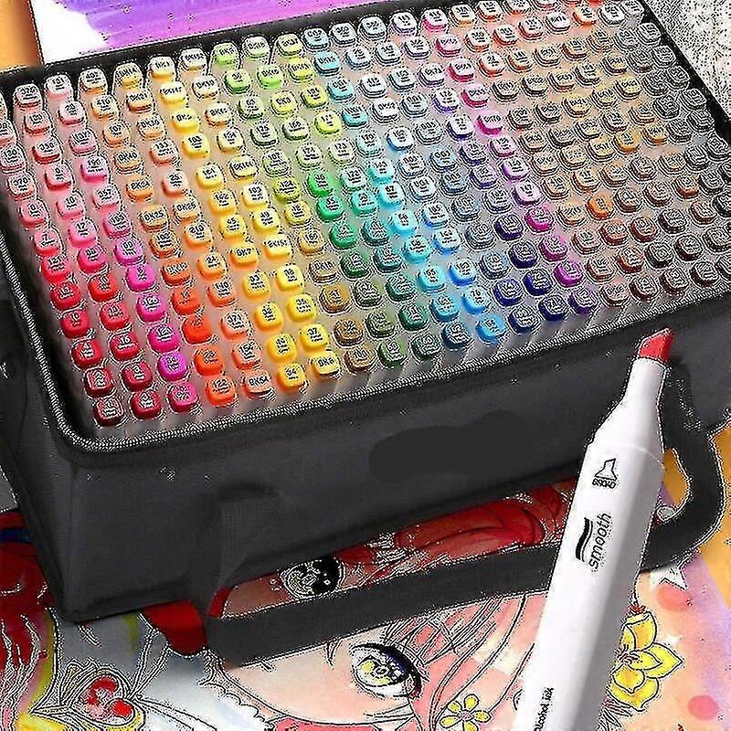 New Models 12/24/30/40/60/80 Colors Alcohol Sketch Marker Pen Double Tip Art Marker Pen Set For Drawing And Coloring Underline